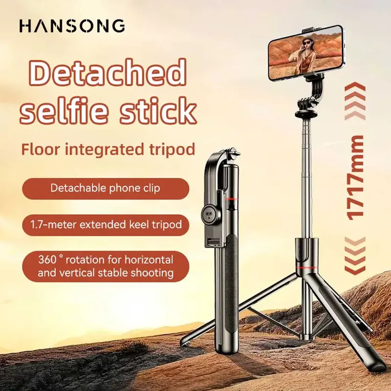Faltbarer Selfie Stick Doule LED Fülllicht mit kabelloser Bluetooth-Fernbedienung Desktop-Stativständer für iOS Android Smartphone-Halter