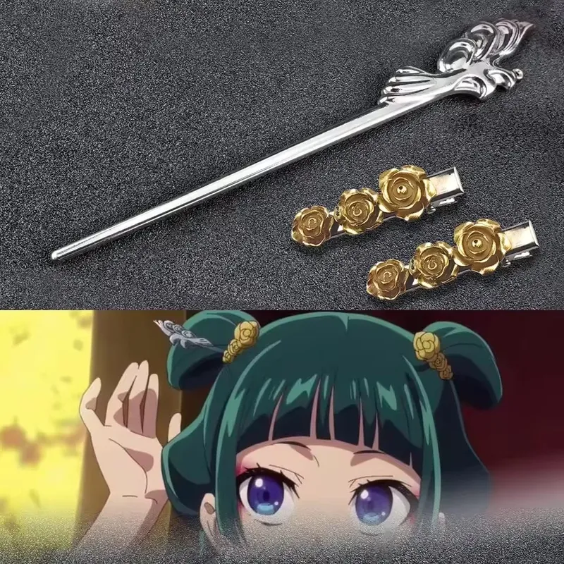 Apotheker Tagebücher Legierung Haarnadeln Anime Cosplay Stilvolle Haar Zubehör Requisiten Kopfbedeckungen Frauen Mädchen Halloween Rollenspiel Haarnadel