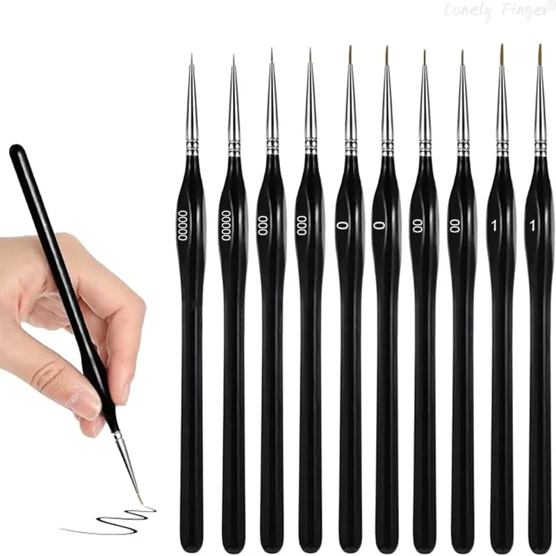 Set mit 10/20 feinen Pinseln, Mikrodetailpinseln, Acryl-Künstlerpinselset, Malen nach Zahlen, Pinseln für Aquarell, Öl