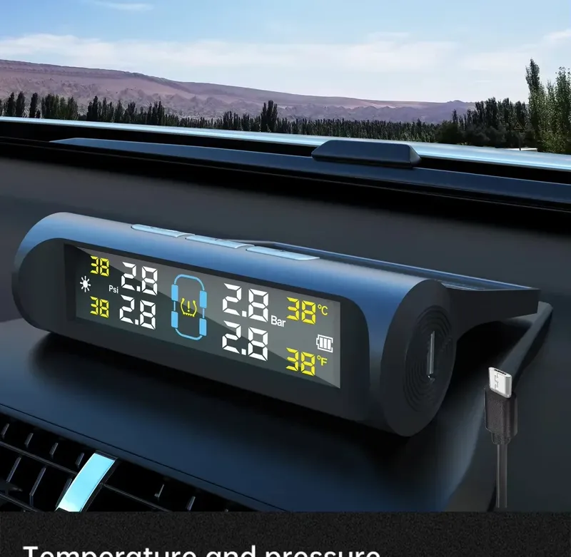 Auto-Reifendruckkontrollsystem Reifendruck-Monitor Reifendruck-Alarm mit 4 Externen Sensoren