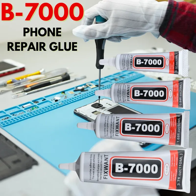 FIXWANT B-7000 Transparenter Kleber Reparatur Handy Touchscreen Flüssigkeit B7000 Schmuck Handwerk Stoff Schuhe Kleber 15/50/110 ml