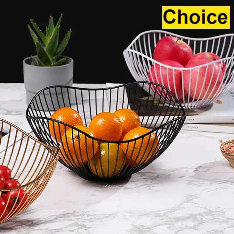 Obst Langlebige Metalldrahtschale Nordischer Stil Eisen Home Snack Brot Esstisch Innen Kosmetik Aufbewahrungskorb
