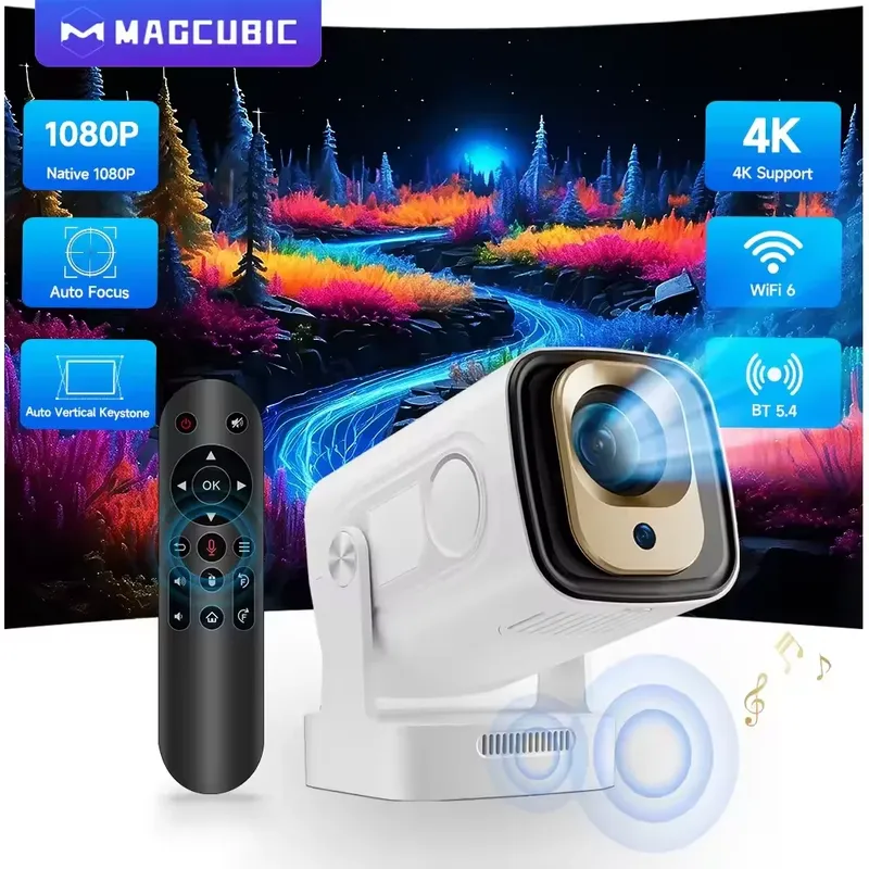 Magcubic HY310 Android 11-Projektor 4K Native 1080P Autofokus Native 330ANSI Dual Wifi BT5.4 Air Mouse Voice Home Outdoor Movie
