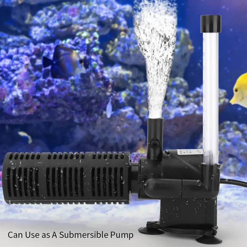 3-in-1-Innenfilter für Aquarien, geräuschloser Aquarium-Wasserreiniger, wasserdichte Aquarium-Luftpumpe, Aquarium-Pumpe, Aquarium-Zubehör