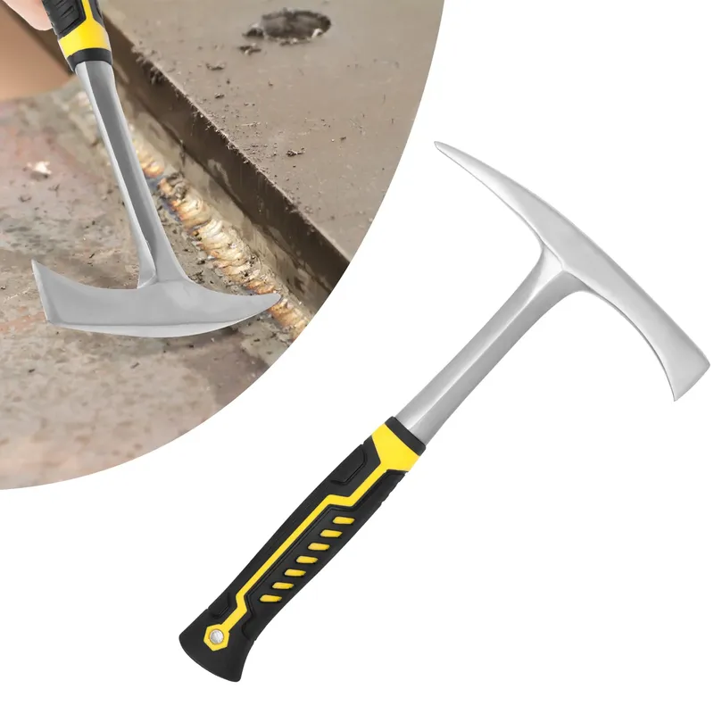 14-Unzen-Schweißhammer mit Kopfgewicht, Schweißhammer aus Kohlenstoffstahl mit rutschfestem, ergonomischem Griff zum Gratschleifen