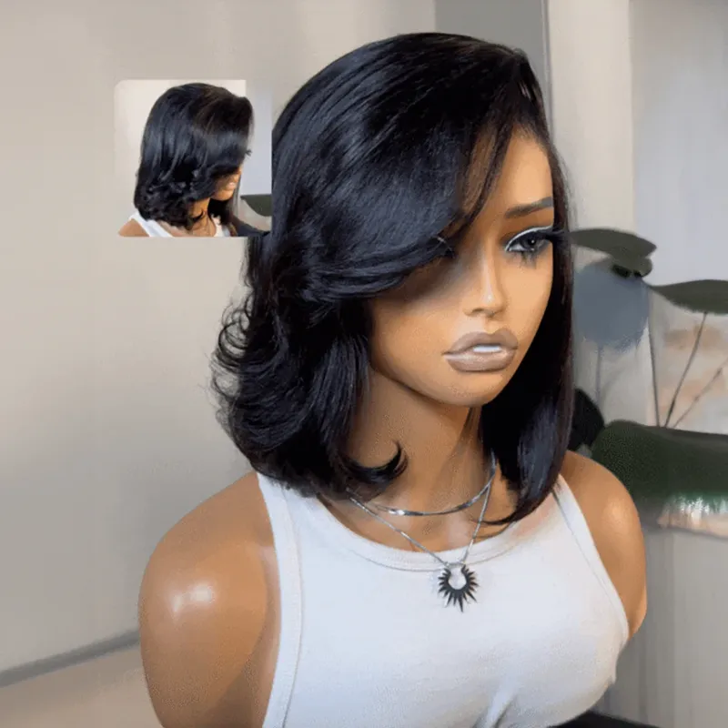 Körperwelle Kurze Bob Perücke 13x6 HD Spitze Front Echthaar Perücken Brasilianische 7x5 Glueless Lace Frontal Perücken Wasserwelle 100 % Echthaar