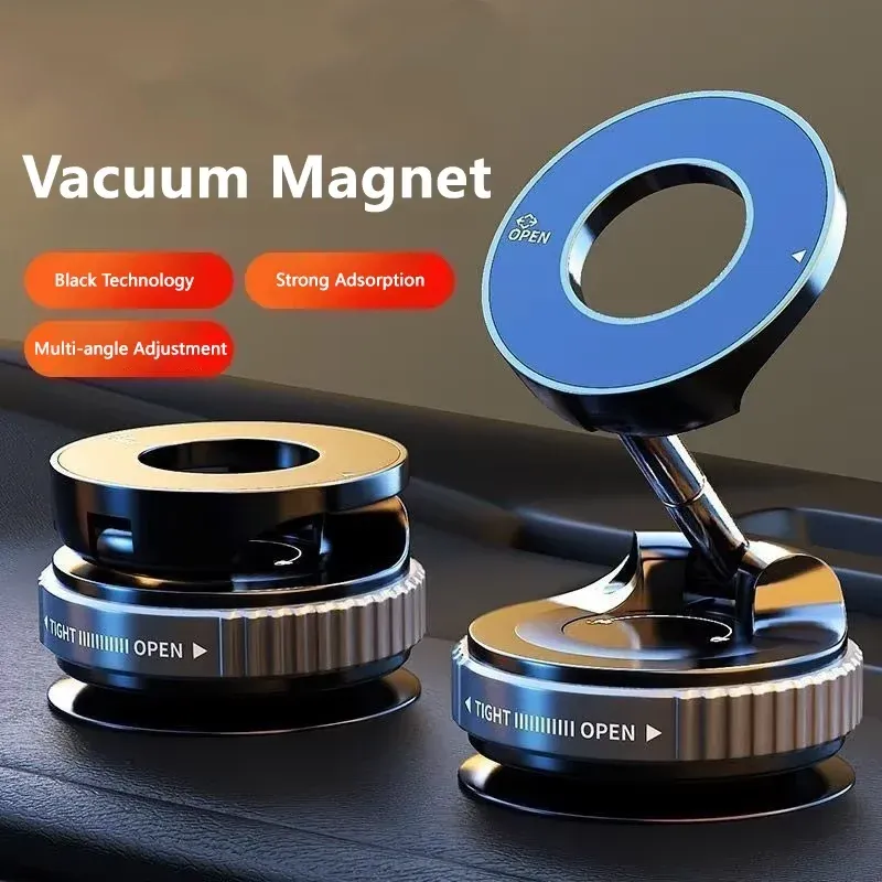 Vakuum-Magnet-Telefonhalterung, mehrfach verstellbar, starkes magnetisches Saugdesign, faltbarer Autohalter für Navigationsständer