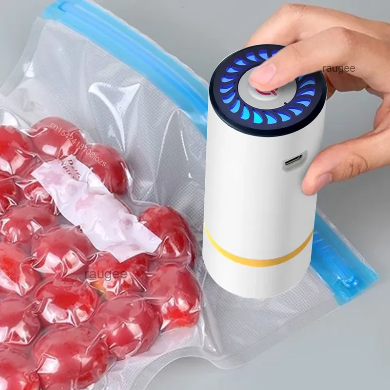 Mini-elektrische Luftpumpe, wiederaufladbar, für Lebensmittel, Frischhaltung, vakuumversiegelter Beutel, Aufbewahrungstasche, automatische Vakuum-Kompressionsmaschine