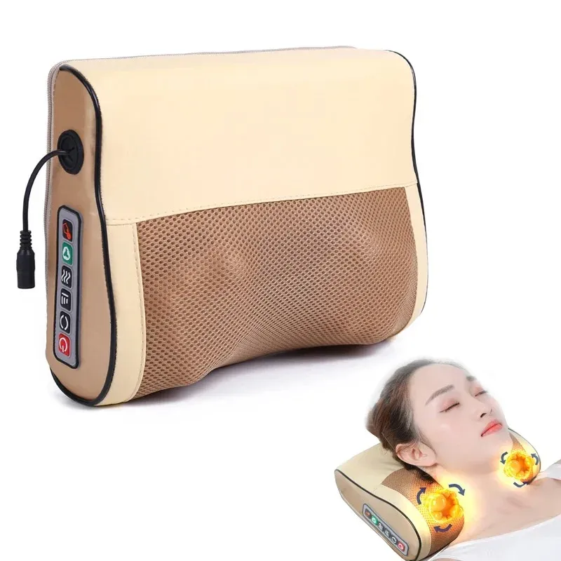 Nackenmassagegerät, Infrarot-Heizung, elektrisches Schulter- und Fußmassagekissen, tiefes Gewebe, Kneten für Taille, Beine, Schulter, Damen und Herren
