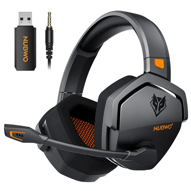 NUBWO G06 Dual Wireless Gaming Kopfhörer 2,4 GHz Bluetooth 5.3 Headsets Gamer mit Mikrofon für PS5, PS4, PC, Mobile, Switch