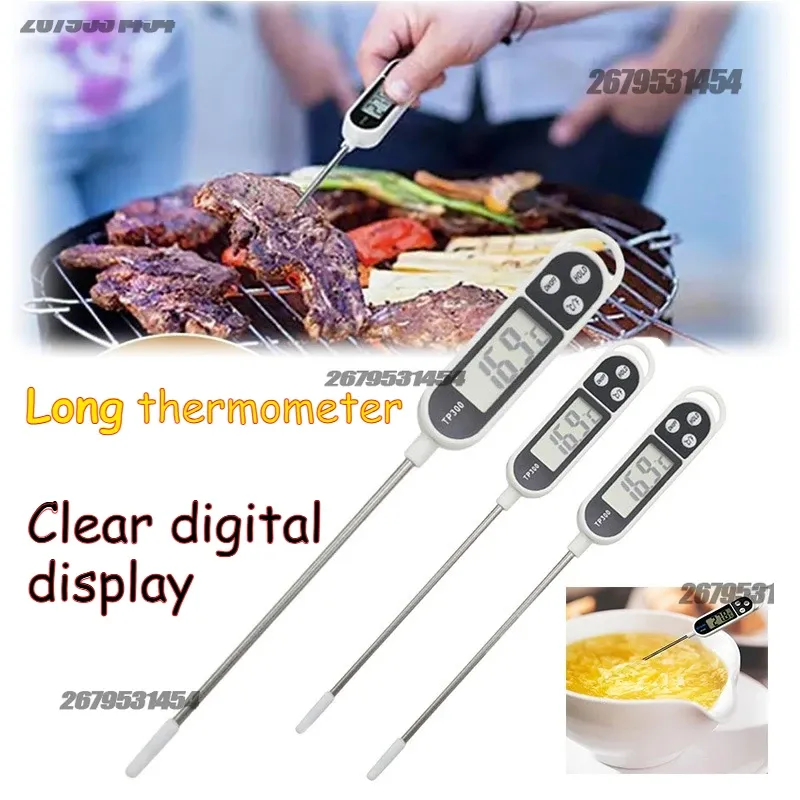 Küchenthermometer zum Kochen, digitales Temperaturmesswerkzeug für Fleisch, elektronisches Lebensmittelthermometer, LCD-Display, Lebensmittel