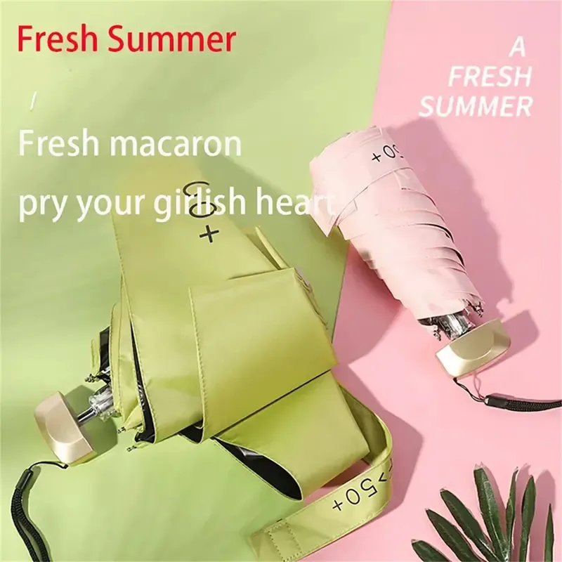 Mini-Taschenschirm, kleiner Sonnen- und Regenschirm, Vinyl-Faltschirm, UV-Schutz, Sonnenschutz, Taschen-Sonnenschirm, Kapsel