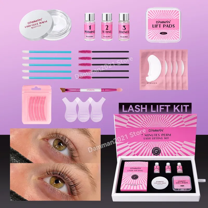 Damman Professional Lash Lifting Kit Wimpern Curling Lifting Set Langlebige Lash Lift Dauerwelle Kit Make-Up-Tools Für den Salongebrauch