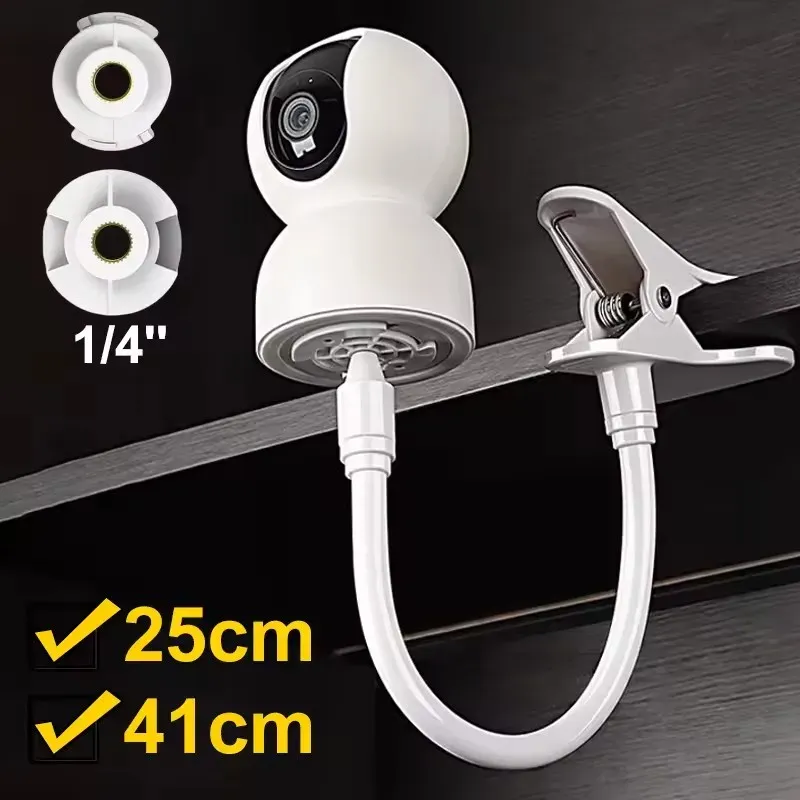 25 cm/41 cm flexibler Babyphone-Clip, stanzfreier Webcam-Ständer für universelle 1/4-Zoll-Schraube, Babyphone-Kamera-Klemmhalterung