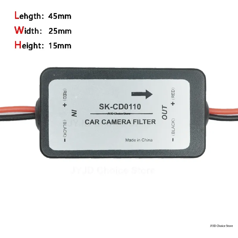 Gleichrichter DC 12V Power Auto Rückansicht Kamera Power Relais Kondensator Auto Auto Kamera Filter Relais Kondensator Filter Stecker