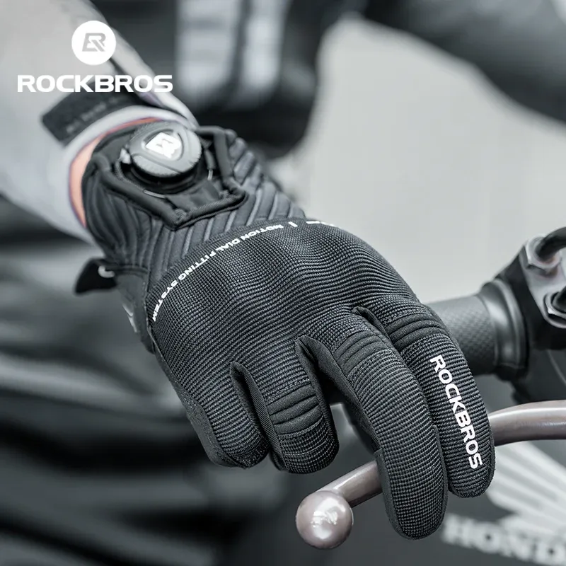ROCKBROS SBR Palm Pad Handschuhe Stoßdämpfung Herbst Winter Handschuhe Atmungsaktive Handgelenk Erweiterte Motorrad Handschuhe Reiten Schutz