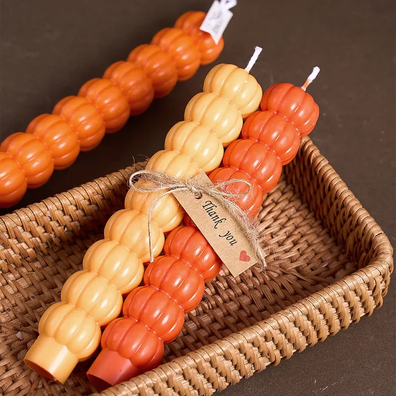 DIY Kürbis Lange Stange Kerze Form Halloween Stapeln Kürbis Duftkerze Acryl Form Urlaub Gips Handwerk Geschenk Machen Werkzeug