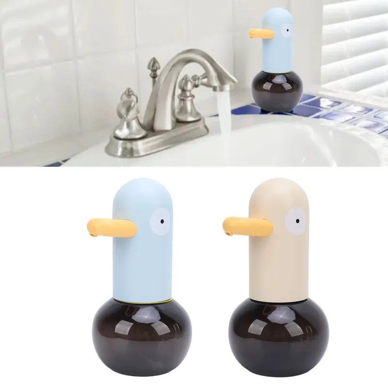 1 Stück automatischer Schaumseifenspender, niedliche Cartoon-Ente, wiederaufladbar, berührungsloser Handseifenspender mit Sensor für Badezimmer