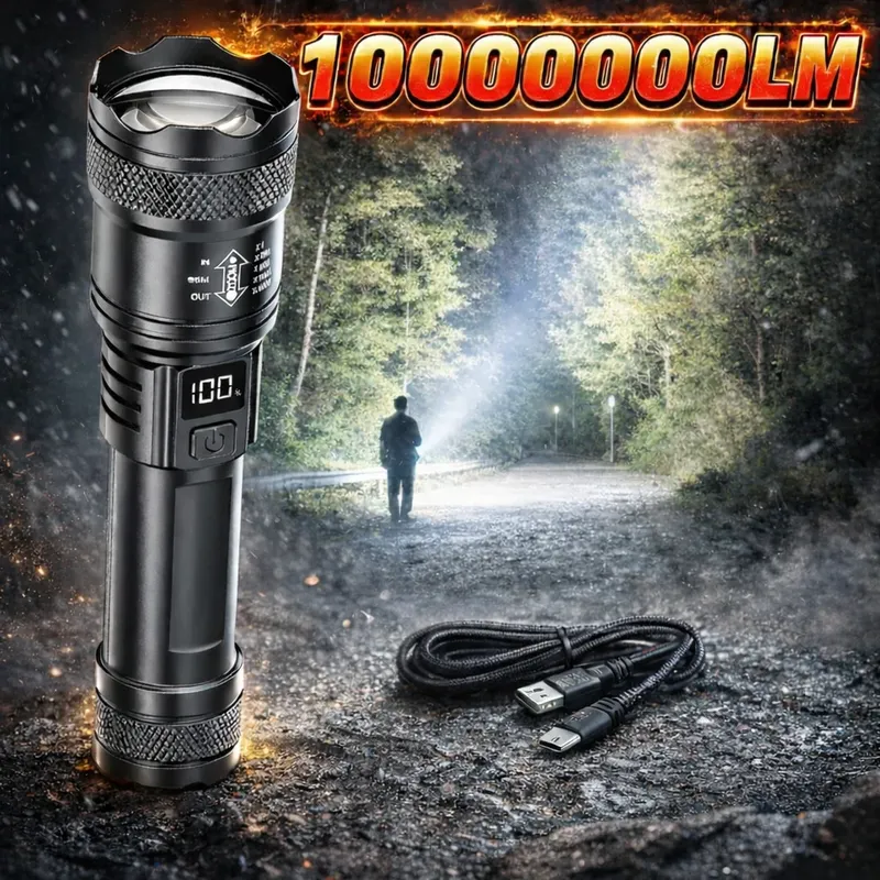 Ultrahelle P50 LED-Taschenlampe, taktische EDC-Zoombare Handtaschenlampe, Notfallscheinwerfer, 14500 18650-Akku