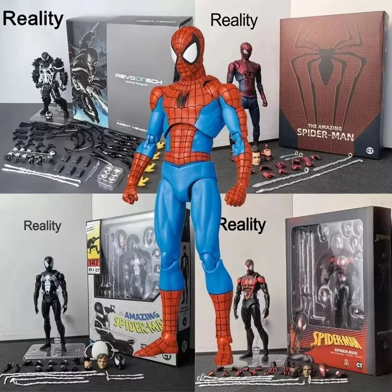 Vollständige Palette auf Lager Ct Toys Spiderman Mafex 143 Ben Reilly Comic Ver The Amazing Spider-Man 001 Anime-Actionfigur Spielzeug Geschenk