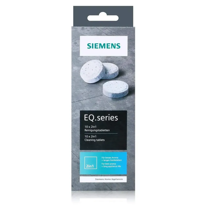 Siemens Reinigungstabletten TZ80001A, 10 Stück, passend für Kaffeevollautomaten der EQ Reihe