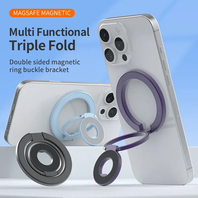 Für Magsafe Handy Griff Doppelseitige Magnetische Ring Telefon Halter Handys Ständer Telefon Zubehör Unterstützung Telefon Grip Tok