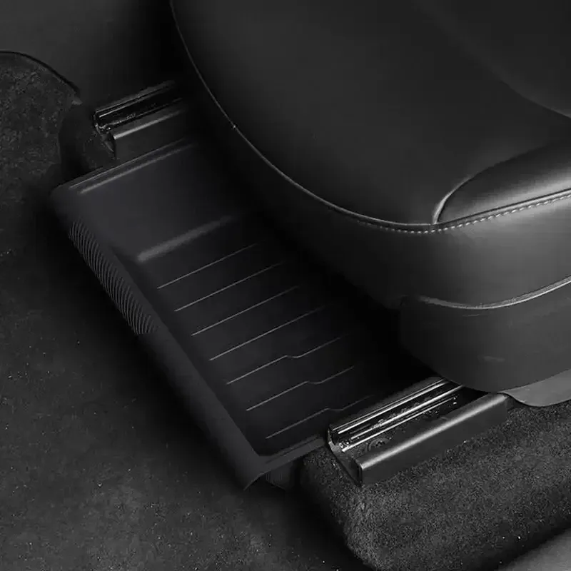 Für Tesla Modell Y Unter Sitz Lagerung Box Fall Auto Sitz Organizer Fahrzeug Unter Sitz Schublade Halter für Tesla Modell Y Innen Fach