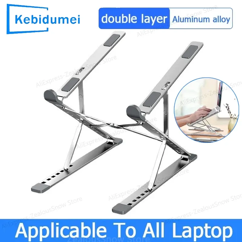 Laptop Ständer Tragbare Halterung Aluminium Legierung Für Macbook Klapp Einstellbare Computer PC Tablet Ständer Wärmeableitung Halter
