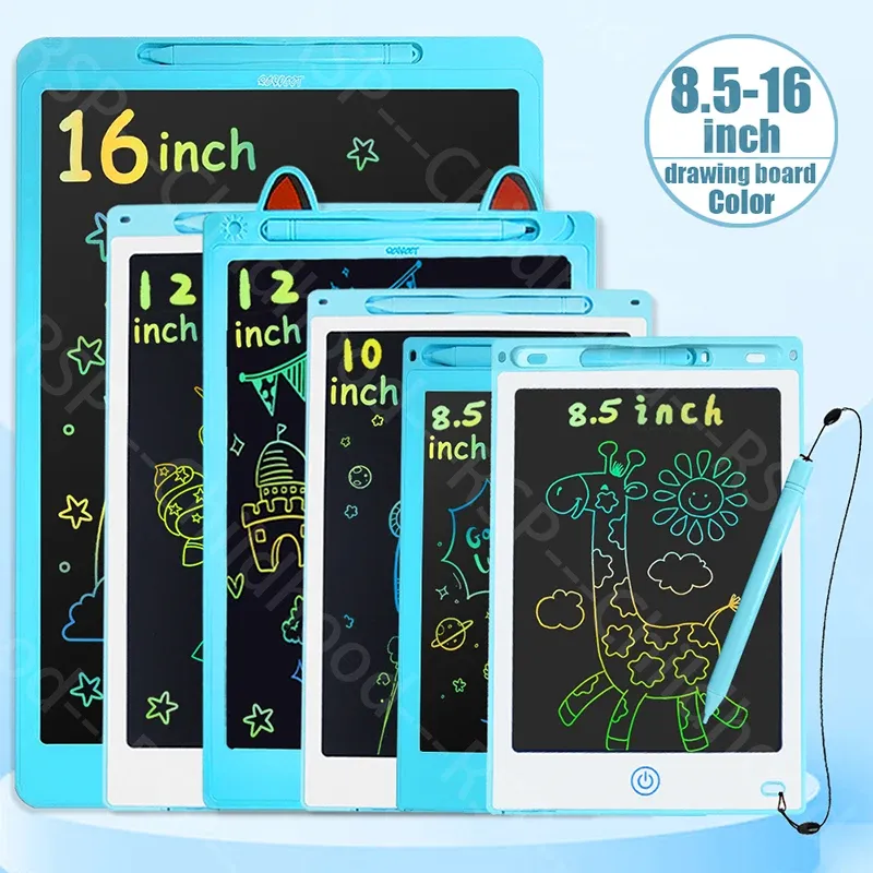 16/12/10/8,5 Zoll LCD-Grafiktablett, Cartoon-Farbzeichentablett, 3, 4, 5, 6, 7, 8 Jahre Kindergeburtstagsgeschenke/Weihnachten/Reisespielzeug