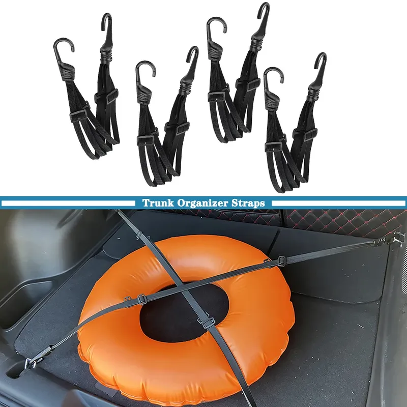 Kofferraum-Organizer, elastische Riemen für Jeep TJ JL JK JKU Wrangler JT Gladiator 1997–2025 zur beweglichen Aufbewahrung, Innenzubehör