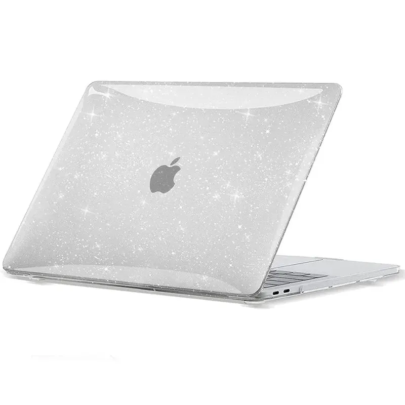 Glitzernde harte Laptop-Hülle für MacBook Air 13,6 M4 15 M3, glitzernde, klare Hülle für MacBook Pro 13 M1 M2 14 M4 16 Sleeve-Zubehör