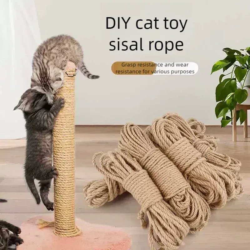 DIY Baumwolle Sisal Seil für Katze Baum Kratzbaum Scratcher Katze Spielzeug Klettergerüst Langlebig Kratzfest Ersatz Seil