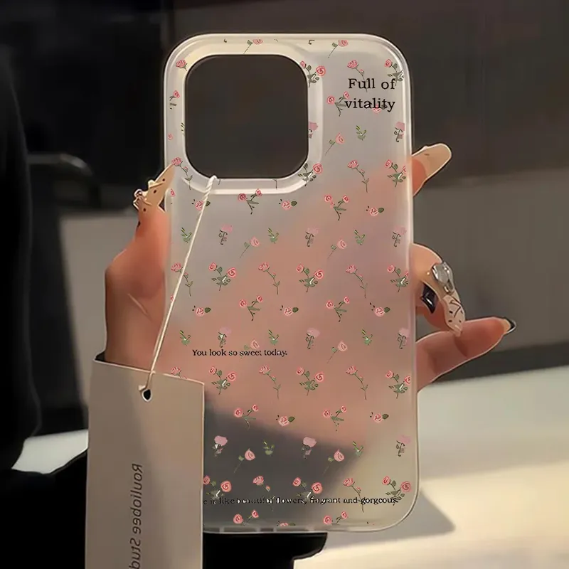Ölgemälde-Blumen-Handyhülle für iPhone 16 Pro Hülle iPhone 15 13 14 11 12 17 Pro Max 13 12 Mini Ultradünne Matte Transparente Abdeckung