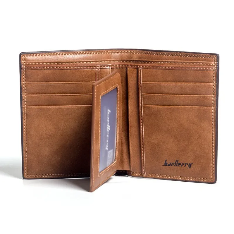 Baellerry Butterweiche, schlanke Geldbörse für Herren, minimalistischer Kartenhalter aus PU-Leder – Vordertasche, RFID-blockierender Geld-Organizer