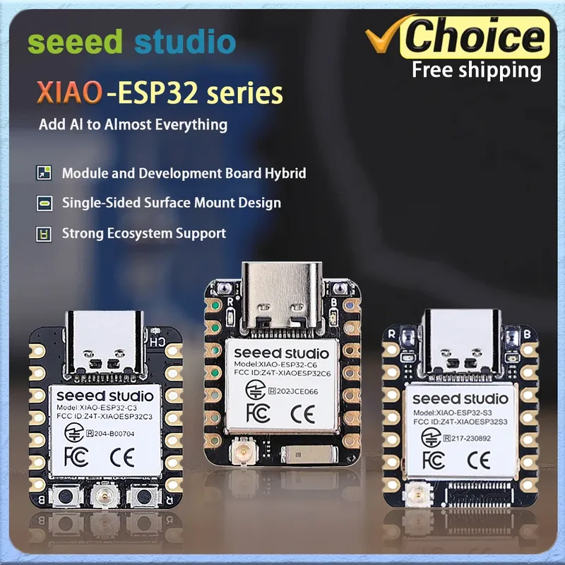 seeed studio XIAO ESP32-C3/C6/S3 optionales Mini-Entwicklungsplatinenmodul 2,4 GHz WiFi, BlE 5.0, für Arduino IoT Intelligentes System