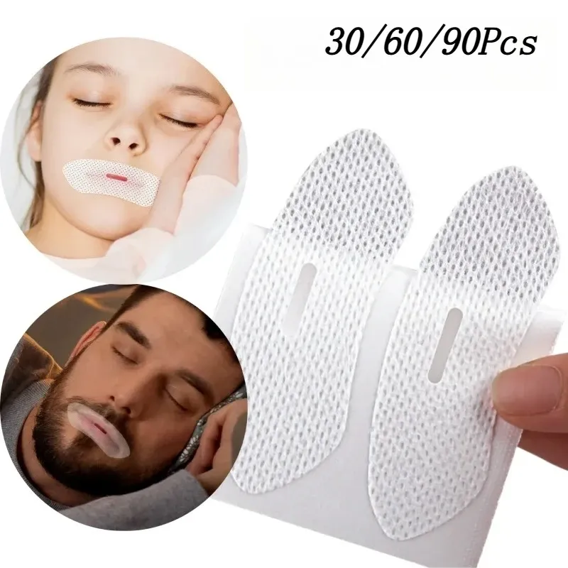 30-90Pcs Anti Schnarchen Schlaf Streifen Aufkleber Mund Korrektur Aufkleber Sanfte Weniger Mund Dichtung Band Für Kinder Erwachsene nacht Schlaf