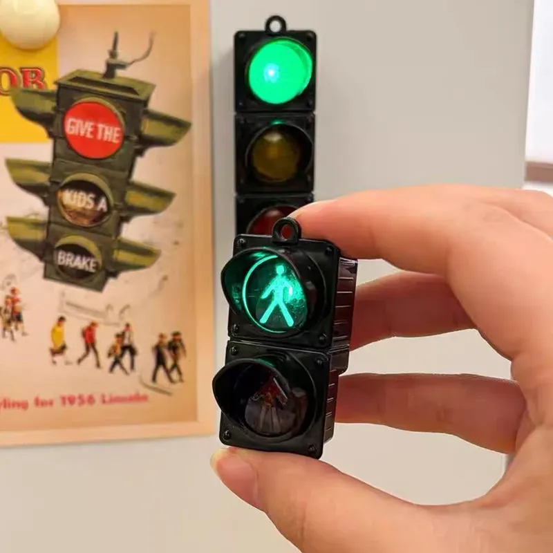 Ampel magnetische Kühlschrank Aufkleber lustige Home Dekorationen Teil Verkehr Fußgänger Licht kreative magnetische Aufkleber 3D