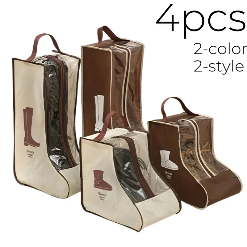 1/5 Stück multifunktionale Schuh-Aufbewahrungstasche mit Griff, staubdichter Stiefelschutz für lange und Stiefeletten, Reisetasche, Schuh-Organizer
