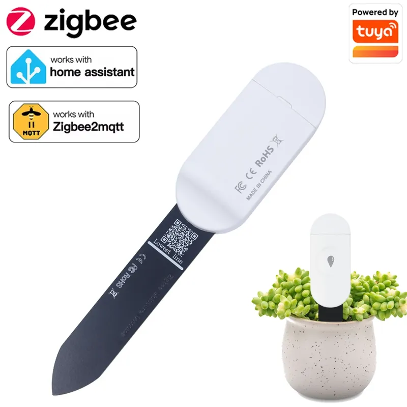 Tuya Zigbee Temperatur Feuchtigkeit Feuchtigkeit Detektor Smart Boden Tester Feuchtigkeit Sensor Telefon App RealTime Monitor für Haus Garten