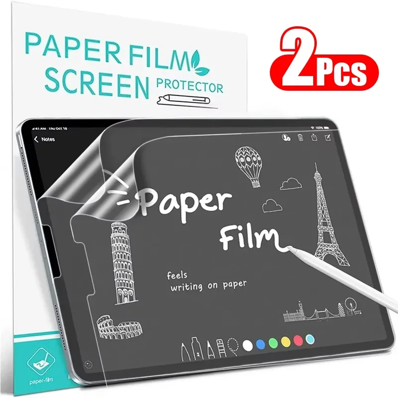 2 stücke Papier Gefühl Screen Protector Film Für Samsung Galaxy Tab S6 Lite A9 Plus A8 A7Lite S9 S8 S7 s6 10,1 10,5 PET Malerei Schreiben
