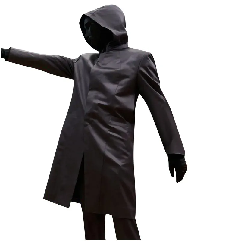 Koreanische Drama Spiel Cosplay Kostüm Mit Handschuhe Mann Schwarz Overall Dreieck Disguise Runde Platz Karneval Party Männer Mittelalterlichen Mantel