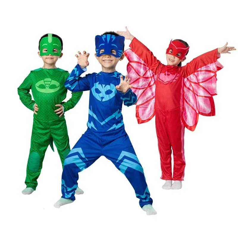 Cartoon Pj Cosplay Kostüm Anime Figur Dressing Kleidung Weihnachten Halloween Geburtstag Party Für Junge Mädchen Kinder Zubehör Geschenke