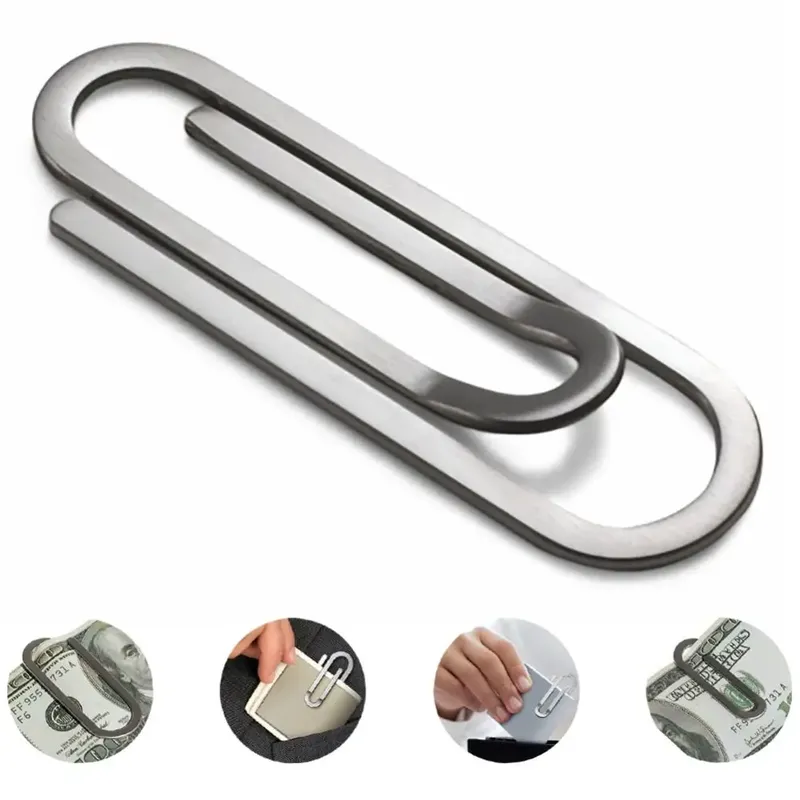 Kreative Geldscheinklammer aus Metall, minimalistische Vordertasche, ultradünne Geldbörse, Kreditkartenclip, 2025, neuer Halter, Ordner, Banknotenklammer