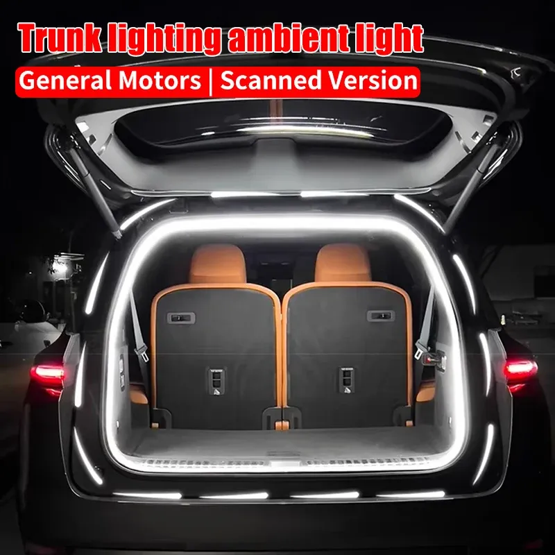 Dynamischer fließender Lichtstreifen für den Kofferraum, Ein-/Aus-Scanning, Lichter, wasserdicht, flexibel, Atmosphärenlampe, Zubehör für Auto-SUVs