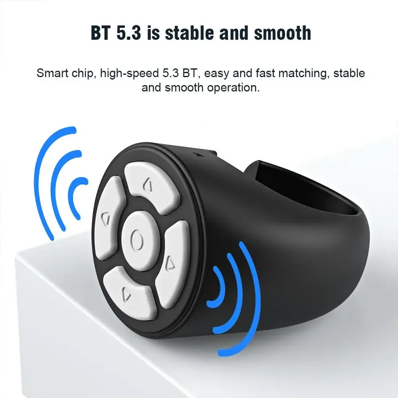 ABS Bluetooth Ring Remote Universal Smartphone/Tablet/Kamera Controller Selbstauslöser für TikTok Page Turner für eBooks