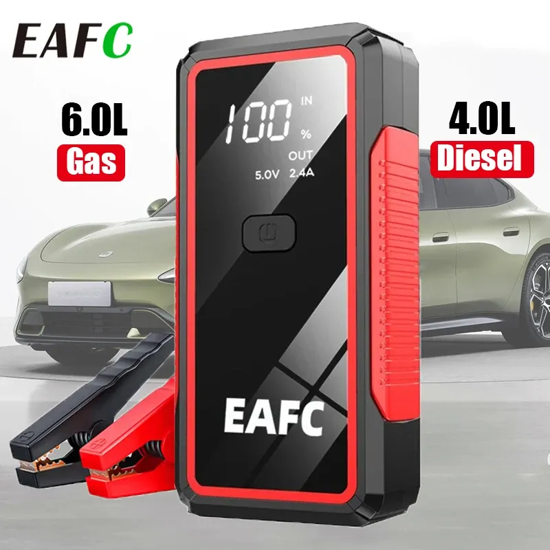 EAFC 2000A / 600A Auto-Starthilfe, tragbare Powerbank, Auto-Batterie-Booster, 12V, Hilfsstartgerät für Diesel und Benzin