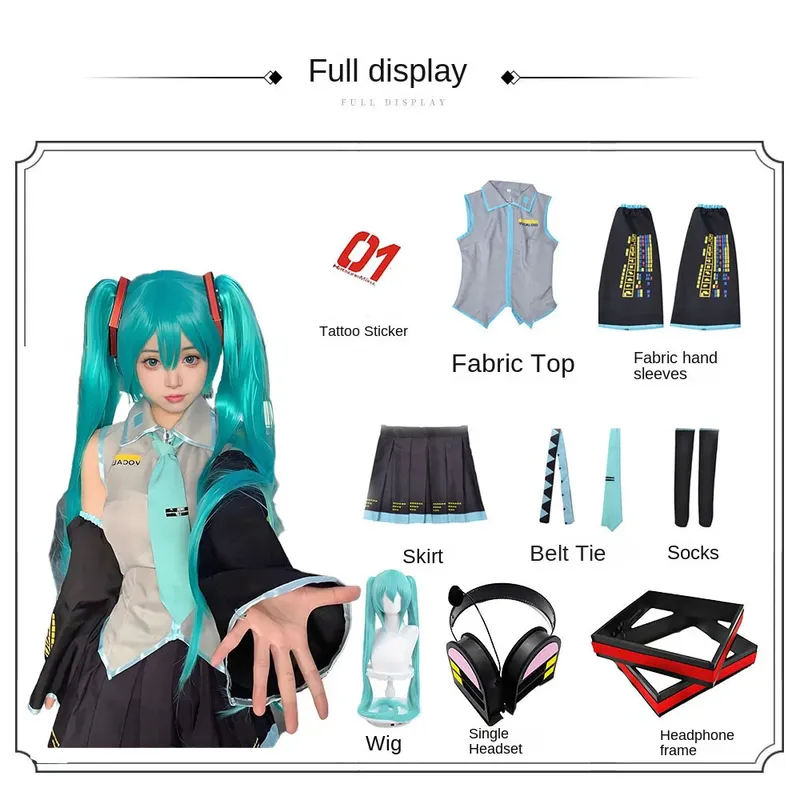 Cos-Anzug, sekundärer Animations-Rollenspielanzug, virtueller Idol-Cosplay-Anzug, komplettes Set