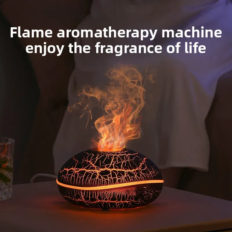 2025 Neues Zuhause, dickes Nebelvolumen, Mini-Aroma-Diffusor, Desktop-Diffusor, USB-Flammenbefeuchter, Aroma-Diffusor