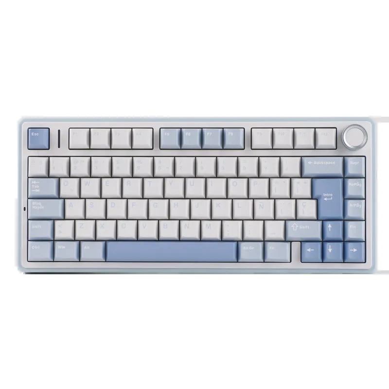 EPOMAKER AULA F75 ISO-ES 75 % Spanisch QWERTY Hot-Swap-Dichtung montiert verkabelt/Bluetooth/2,4 GHz kabellose mechanische Gaming-Tastatur RGB-Hintergrundbeleuchtung