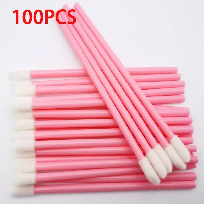 Einweg Lippen Pinsel 100Pcs Wimpern Verlängerung Make-Up Pinsel Lash Verlängerung Mascara Applikator Lippenstift Zauberstäbe Kosmetische Werkzeuge